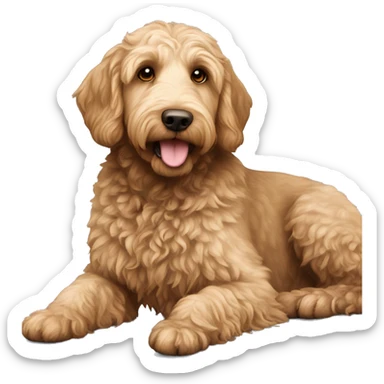 labradoodle light brown sticker