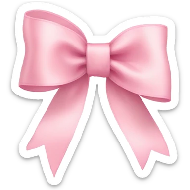 light pink ribbon bow sticker