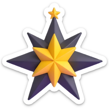 eight-pointed star sticker