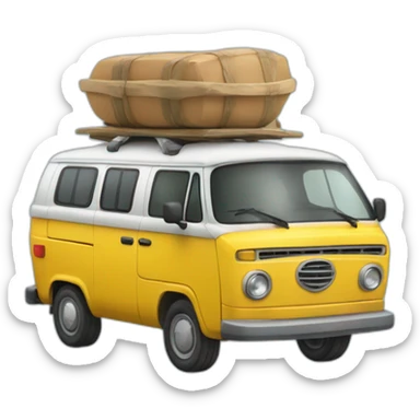 Van en voyage a la montagne sticker