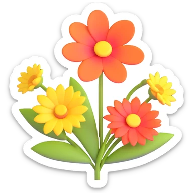 beautiful flower sticker