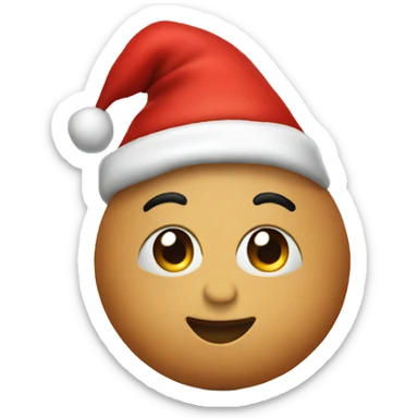 Chickpea with Christmas hat  sticker