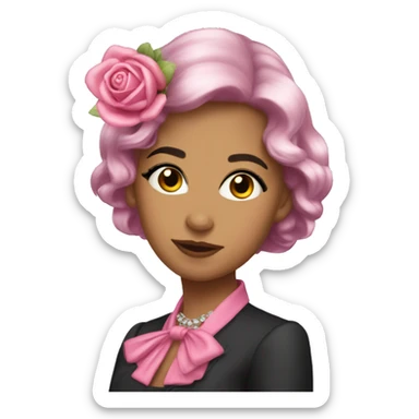 Lazo rosa coquette  sticker