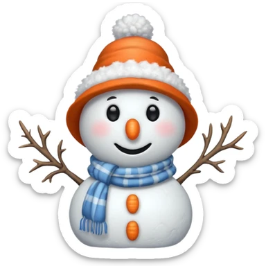 snowman with outfits  sticker