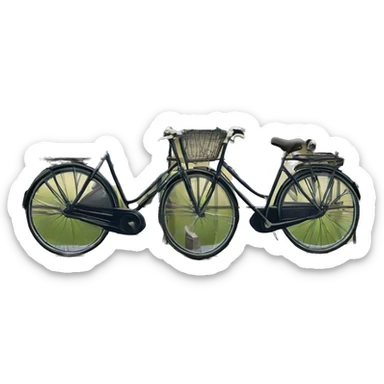 Amsterdam with bicycles and canal sticker