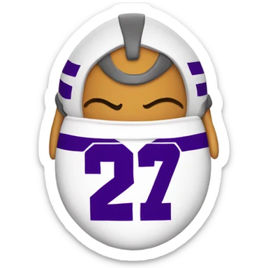 A sperm wearing a Vikings Jersey sticker