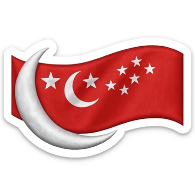 Singapore flag sticker