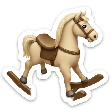 Beige rocking horse  sticker