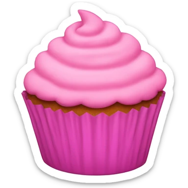 Pink cupcake  sticker