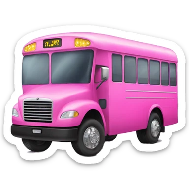 Pink party bus sticker
