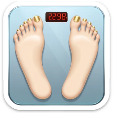 feet on digital scales sticker