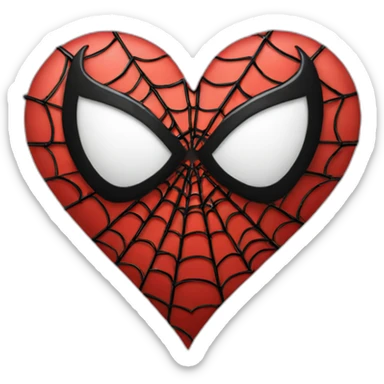 spiderman heart sticker
