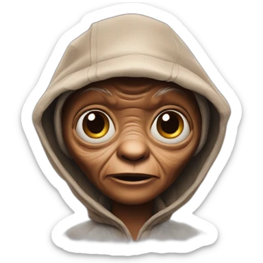 E.T from the movie sticker