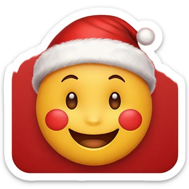 Cute christmas emoji sticker