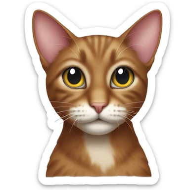 curly siam cat sticker