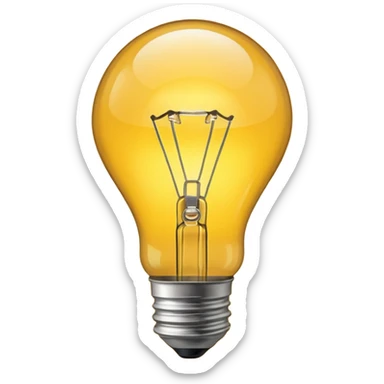 create a lightbulb glowing sticker