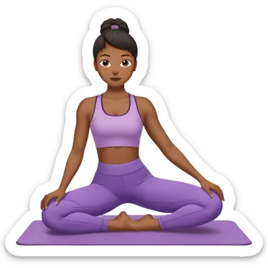 black woman doing pilates sticker