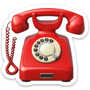 telephone red call sticker