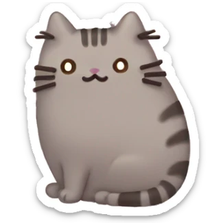 pusheen light pink heart sticker