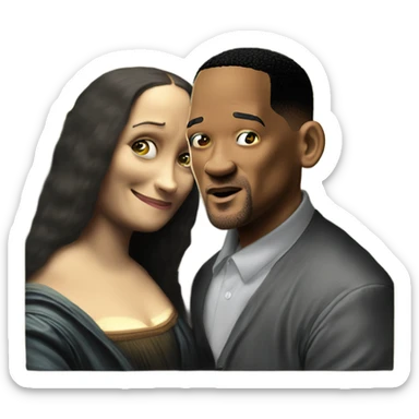 Will smith slapping mona lisa sticker