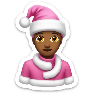 pink Christmas sticker