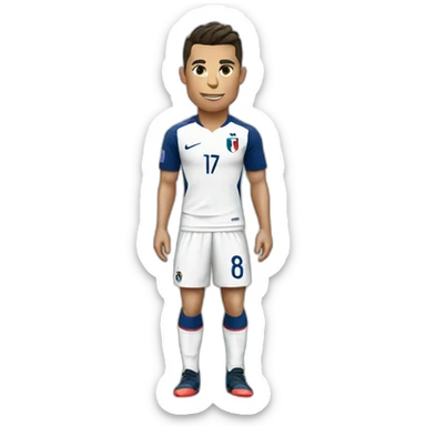 Cristiano Ronaldo com a camisa da França sticker