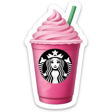 Starbucks pink matcha sticker