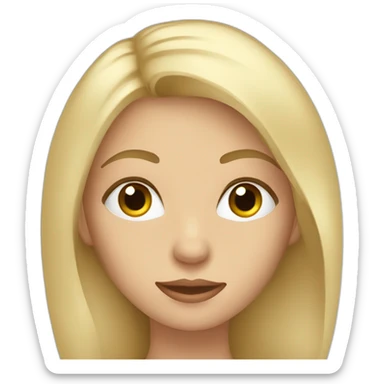 Mujer rubia colocha con ojos claros y piel blanca sticker