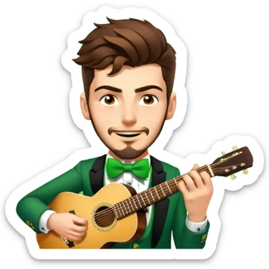 Leprechaun Guitarist sticker