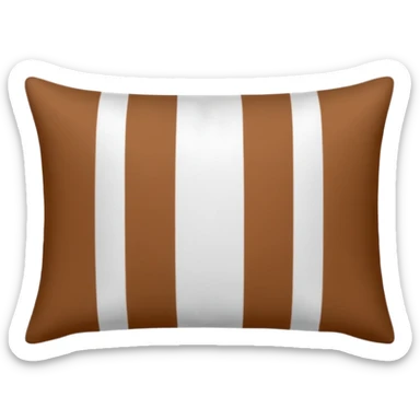 pillow case from the brand TEKLA with white and brown stripes sticker