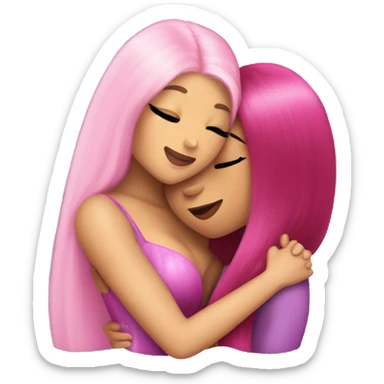 nicki minaj hugging ariana grande sticker