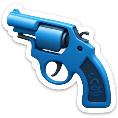 blue money gun sticker