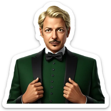 dapper boy with bowtie sticker