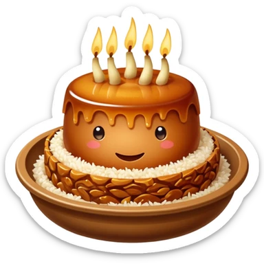 Bœuf caramélisé aux oignons & riz sticker