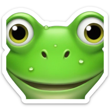 green frog cry meme  sticker