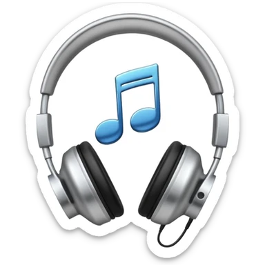 headphone with music note sticker