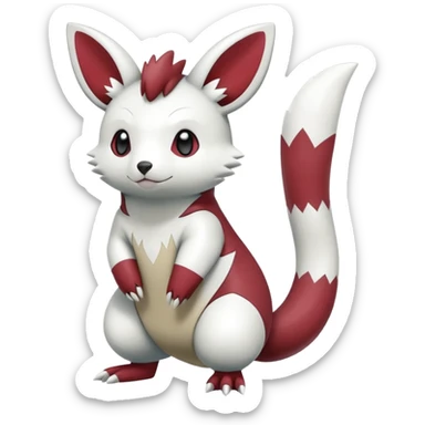 Shiny Furret-Minccino-Oshawott-Zangoose-Hybrid (Full body) sticker