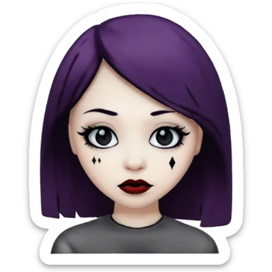 Emo girl makeup sticker