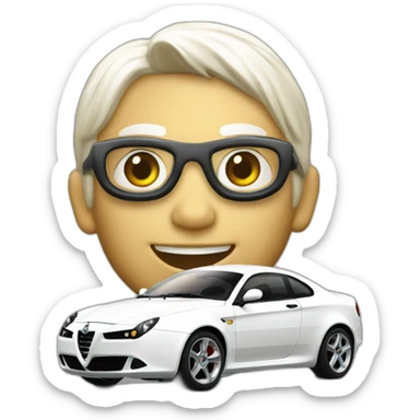 Alfa Romeo gt 2010 blanche sticker