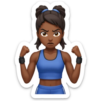 female gym trainer angry sticker