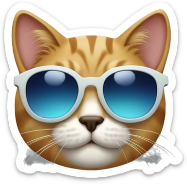 Cat with sunglasses sticker