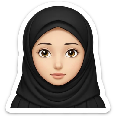 girl with black hijab sticker