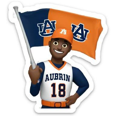 Auburn University super sports fan sticker