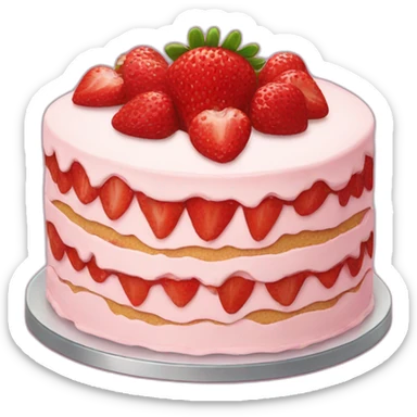 Strawberry cake  sticker