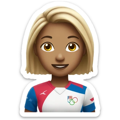 summer olympics girl playing volleyball sticker