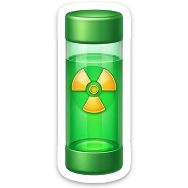 Uranium like inside a tube that we see on tiktok, without the symbol thing, and no line thing, just tube and pure green sticker