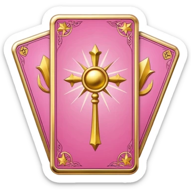 Pink Tarot cards sticker