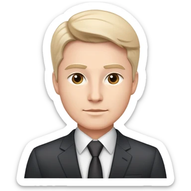 ceo business confidently, wears smart business attire sticker