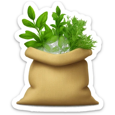 Bag of herbs sticker