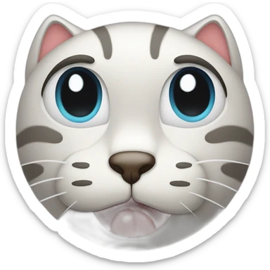 Crying cat face  sticker